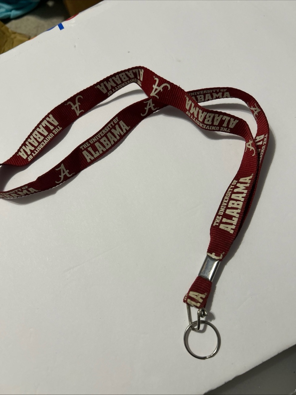 Crimson Lanyard with Key Ring